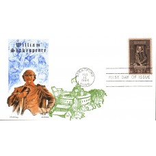 #1250 William Shakespeare Overseas Mailer FDC