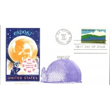 #1324 Canada Centenary Overseas Mailer FDC