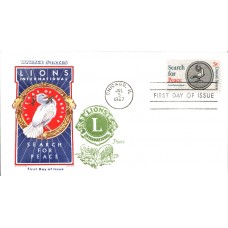 #1326 Search for Peace - Lions Overseas Mailer FDC