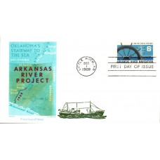 #1358 Arkansas River Navigation Overseas Mailer FDC