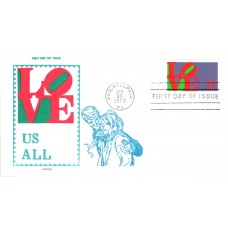 #1475 LOVE Overseas Mailer FDC