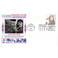 #3184m Lindbergh Flies Atlantic Panda FDC