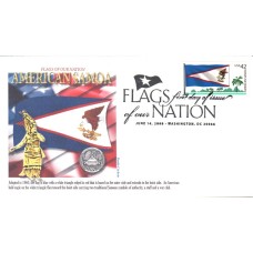 #4276 FOON: American Samoa Flag Panda FDC