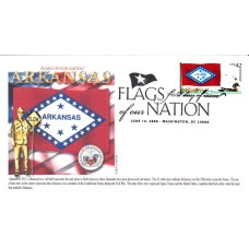 #4278 FOON: Arkansas Flag Panda FDC