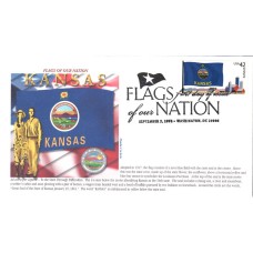 #4292 FOON: Kansas Flag Panda FDC