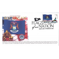 #4298 FOON: Michigan Flag Panda FDC