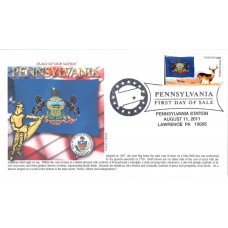 #4317 FOON: Pennsylvania State Flag Panda FDC