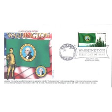 #4328 FOON: Washington State Flag Panda FDC 