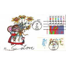 #2072 LOVE Plate Paslay FDC