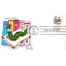 #2106 Nation of Readers Plate Paslay FDC