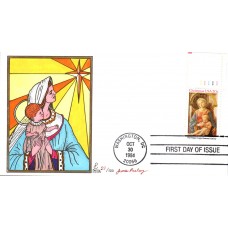 #2107 Madonna and Child Plate Paslay FDC