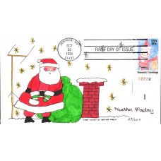 #2108 Santa Claus Plate Paslay FDC