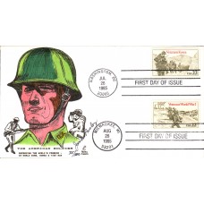 #2152//54 Korean War - WWI Veterans Dual Paslay FDC