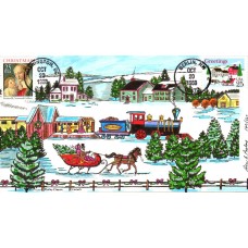 #2399-2400 Christmas Village Paslay FDC