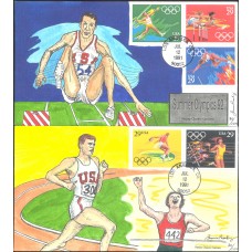 #2553-57 Summer Olympics Paslay FDC Set