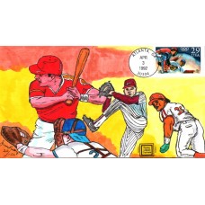 #2619 Olympic Baseball Paslay FDC