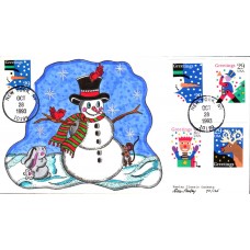 #2799-2803 Christmas Village SA Paslay FDC