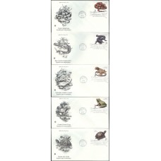 #3814-18 Reptiles and Amphibians PCS FDC Set