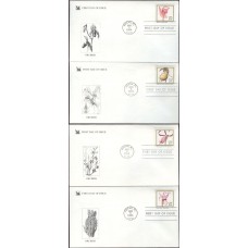 #2076-79 Orchids Pegasus FDC Set