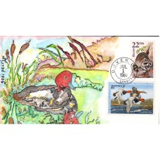 #RW54 Redhead Duck Peltin FDC