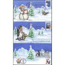 #2799-2802 Christmas Designs Peterman FDC Set