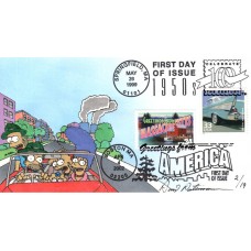 #3581 Greetings From Massachusetts Dual Peterman FDC