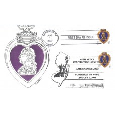 #3784A Purple Heart Dual Peterman FDC