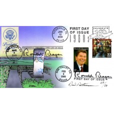 #3930 Presidential Libraries - Reagan Dual Peterman FDC