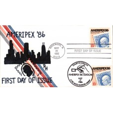 #2145 Ameripex Dual Pinstripe FDC