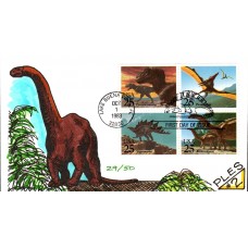 #2422-25 Dinosaurs PLES FDC