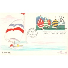 #UX100 Yachting Powell FDC