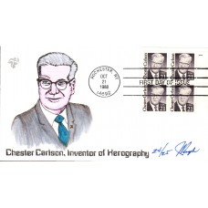 #2180 Chester Carlson Plate Pugh FDC