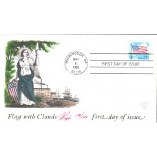 #2278 Flag and Clouds Pugh FDC