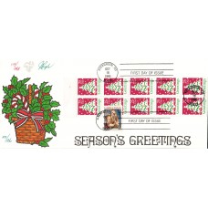 #2514-15 Christmas 1990 Pugh FDC