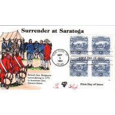 #2590 Surrender at Saratoga Plate Pugh FDC