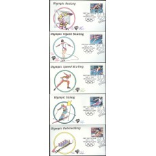 #2611-15 Winter Olympics Pugh FDC Set