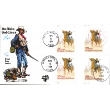 #2818 Buffalo Soldiers Plate RR Pugh FDC