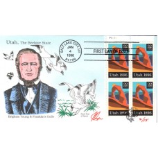 #3024 Utah Statehood Plate Pugh FDC