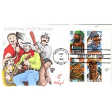 #3083-86 Folk Heroes Pugh FDC