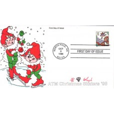 #3117 Christmas Skaters Pugh FDC