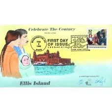 #3182i Immigrants Arrive - Ellis Island Pugh FDC