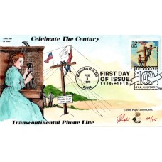 #3183e Transcontinental Phone Line Pugh FDC