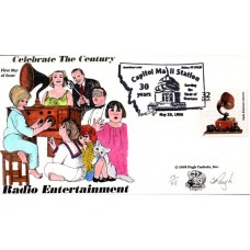 #3184i Radio Entertains America Pugh FDC