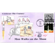 #3188c Man Walks on the Moon Combo Pugh FDC