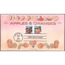 #3491-92 Apple and Orange Pugh FDC