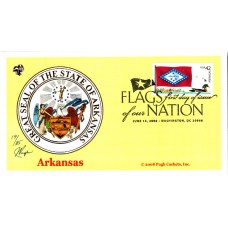 #4278 FOON: Arkansas Flag Pugh FDC