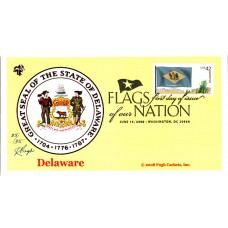 #4282 FOON: Delaware Flag Pugh FDC