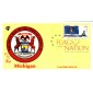 #4298 FOON: Michigan Flag Pugh FDC