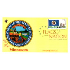 #4299 FOON: Minnesota Flag Pugh FDC