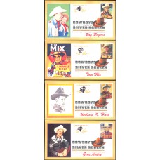 #4446-49 Cowboys of the Silver Screen Pugh FDC Set